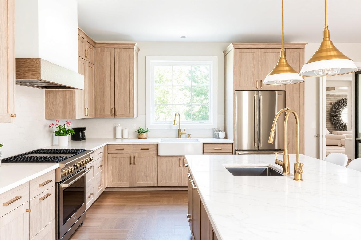 Brass & Oak Kitchen